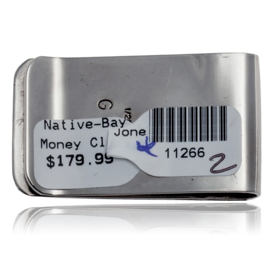 Turtle 12kt Gold Filled and .925 Sterling Silver Certified Authentic Handmade Navajo Native American Money Clip 11266-2