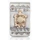 Turtle 12kt Gold Filled and .925 Sterling Silver Certified Authentic Handmade Navajo Native American Money Clip 11266-2