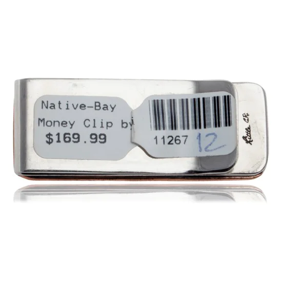 Bear Paw and Mountain Navajo Handmade Pure Copper and Nickel Native American Money Clip 11267-12 Bear Paw and Mountain Navajo Handmade Pure Copper and Nickel Native American Money Clip 11267-12