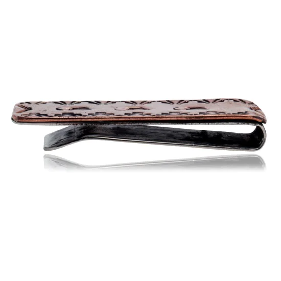 Bear Paw and Mountain Navajo Handmade Pure Copper and Nickel Native American Money Clip 11267-12 Bear Paw and Mountain Navajo Handmade Pure Copper and Nickel Native American Money Clip 11267-12
