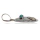 Buffalo 12kt Gold Filled and .925 Sterling Silver Certified Authentic Handmade Navajo Native American Natural Turquoise Pendant 24530