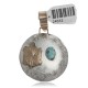 Turtle 12kt Gold Filled and .925 Sterling Silver Certified Authentic Handmade Navajo Native American Natural Turquoise Pendant 24532