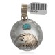 12kt Gold Filled and .925 Sterling Silver Certified Authentic Eagle head Handmade Navajo Natural Turquoise Native American Pendant  94008