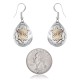 12kt Gold Filled and .925 Sterling Silver Kokopelli Handmade Certified Authentic Navajo Dangle Native American Earrings 24499
