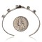 Handmade Certified Authentic Navajo .925 Sterling Silver Natural Black Onyx Native American Flower Cuff Bracelet 12946-4