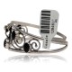 Handmade Certified Authentic Navajo .925 Sterling Silver Natural Black Onyx Native American Flower Cuff Bracelet 12946-4