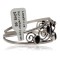 Handmade Certified Authentic Navajo .925 Sterling Silver Natural Black Onyx Native American Flower Cuff Bracelet 12946-4