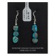 Natural Turquoise .925 Sterling Silver Hooks Certified Authentic Navajo Native American Dangle Hook Earrings 27276