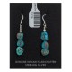 Natural Turquoise .925 Sterling Silver Hooks Certified Authentic Navajo Native American Dangle Hook Earrings 27276