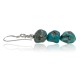 Natural Turquoise .925 Sterling Silver Hooks Certified Authentic Navajo Native American Dangle Hook Earrings 27276