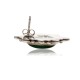 Malachite .925 Sterling Silver Certified Authentic Navajo Native American Flower Stud Earrings 24248