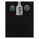 Natural Turquoise .925 Sterling Silver Certified Authentic Navajo Native American Stud Earrings 24391-99