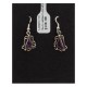 Sugilite .925 Sterling Silver Certified Authentic Navajo Native American Flower Dangle Earrings 27245