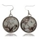 White Howlite .925 Sterling Silver Certified Authentic Navajo Native American Dangle Earrings 27279