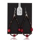 Coral .925 Sterling Silver Certified Authentic Navajo Native American Hoop Dangle Earrings 27281