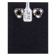 Black Onyx .925 Sterling Silver Certified Authentic Navajo Native American Stud Earrings 27244