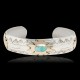 12kt Gold Filled and .925 Sterling Silver Certified Authentic Buffalo Handmade Navajo Natural Spiderweb Turquoise Native American Bracelet 12970-201