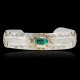 12kt Gold Filled and .925 Sterling Silver Certified Authentic Eagle head Handmade Navajo Natural Turquoise Native American Cuff Bracelet 13096-99