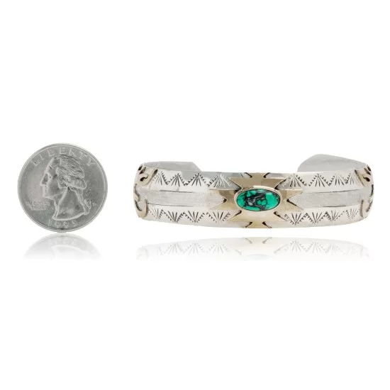 12kt Gold Filled and .925 Sterling Silver Eagle head Handmade Navajo Natural Turquoise Native American Cuff Bracelet 13096-99 12kt Gold Filled and .925 Sterling Silver Eagle head Handmade Navajo Natural Turquoise Native American Cuff Bracelet 13096-99