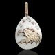 12kt Gold Filled and .925 Sterling Silver Eagle Head Handmade Certified Authentic Navajo Native American Delicate Pendant 24476