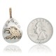 12kt Gold Filled and .925 Sterling Silver Eagle Head Handmade Certified Authentic Navajo Native American Delicate Pendant 24476