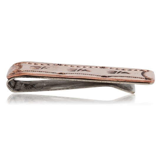Navajo Certified Authentic Handmade Bear Paw Pure Copper Native American Nickel Money Clip 11267-10