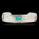 12kt Gold Filled and .925 Sterling Silver Handmade Kokopelli Certified Authentic Navajo Turquoise Native American Bracelet 390800679712
