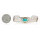 12kt Gold Filled and .925 Sterling Silver Handmade Kokopelli Certified Authentic Navajo Turquoise Native American Bracelet 390800679712