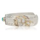 12kt Gold Filled and .925 Sterling Silver Handmade Kokopelli Certified Authentic Navajo Turquoise Native American Bracelet 390800679712