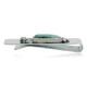 Navajo Handmade Certified Authentic .925 Sterling Silver Natural Turquoise Native American Nickel Money Clip 91004-1