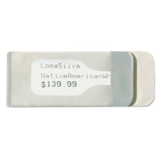 Navajo Handmade Certified Authentic .925 Sterling Silver Natural Turquoise Native American Nickel Money Clip 91004-1