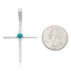 .925 Sterling Silver Handmade Cross Certified Authentic Navajo Natural Turquoise Native American Pendant 24373-1 .925 Sterling Silver Handmade Cross Certified Authentic Navajo Natural Turquoise Native American Pendant 24373-1