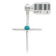 .925 Sterling Silver Handmade Cross Certified Authentic Navajo Natural Turquoise Native American Pendant 24373-1 .925 Sterling Silver Handmade Cross Certified Authentic Navajo Natural Turquoise Native American Pendant 24373-1