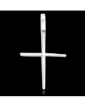 Plain Cross .925 Sterling Silver Handmade Certified Authentic Navajo Native American Pendant 24566