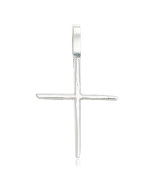 Plain Cross .925 Sterling Silver Handmade Certified Authentic Navajo Native American Pendant 24566