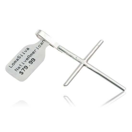 Plain Cross .925 Sterling Silver Handmade Certified Authentic Navajo Native American Pendant 24566 Plain Cross .925 Sterling Silver Handmade Certified Authentic Navajo Native American Pendant 24566