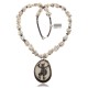 Dancer .925 Sterling Silver Certified Authentic Navajo Native American White Howlite and Hematite Necklace 25522 Dancer .925 Sterling Silver Certified Authentic Navajo Native American White Howlite and Hematite Necklace 25522