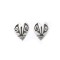 Heart .925 Sterling Silver Certified Authentic Handmade Hopi Native American Earrings  27254