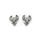 Heart .925 Sterling Silver Certified Authentic Handmade Hopi Native American Earrings  27254