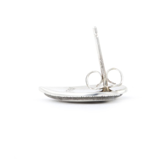 Heart .925 Sterling Silver Certified Authentic Handmade Hopi Native American Earrings  27255