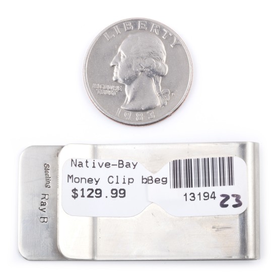Horse .925 Sterling Silver Ray Begay Certified Authentic Handmade Navajo Native American Money Clip  13194-23