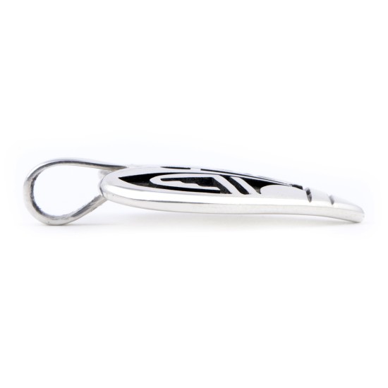 Heart .925 Sterling Silver Certified Authentic Handmade Hopi Native American Pendant  24542