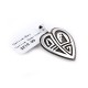 Heart .925 Sterling Silver Certified Authentic Handmade Overlay Hopi Native American Pendant  24543