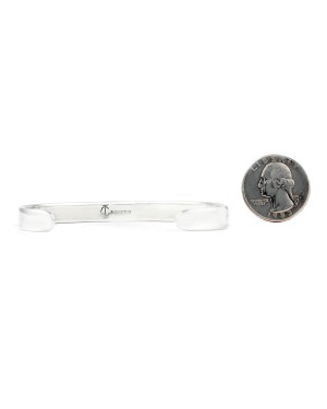 Clouds Water .925 Sterling Silver Water Wave Certified Authentic Handmade Hopi Native American Bracelet 13219-2