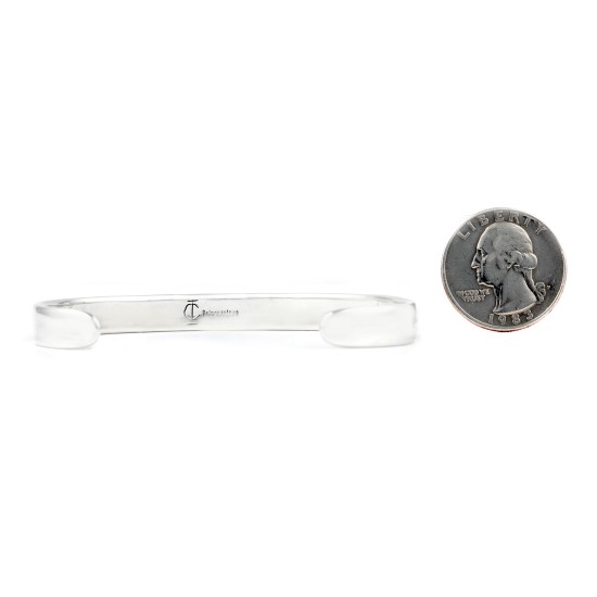 Clouds Water .925 Sterling Silver Water Wave Certified Authentic Handmade Hopi Native American Bracelet 13219-2