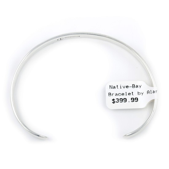 Clouds Water .925 Sterling Silver Water Wave Certified Authentic Handmade Hopi Native American Bracelet 13219-2