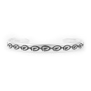 Prosperity Life Handmade Wave Hopi .925 Sterling Silver Native American Cuff Bracelet 12799-2