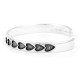 Heart .925 Sterling Silver  Certified Authentic Handmade Hopi Native American Bracelet 13219-1