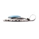 Flower and Leaf .925 Sterling Silver Certified Authentic Handmade Navajo Native American Natural Turquoise Pendant  1503