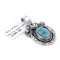 Turquoise Flower Pendant in 925 Sterling Silver – Handmade Navajo Turquoise Flower Pendant in 925 Sterling Silver – Handmade Navajo